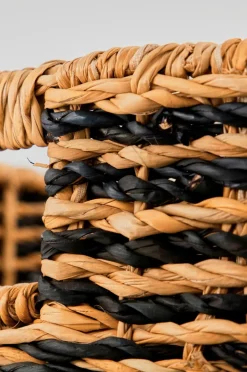 House Doctor Badeværelsestilbehør>Vasketøjskurve, Hdcesto, 62,5 cm 2-p Natur, Sort