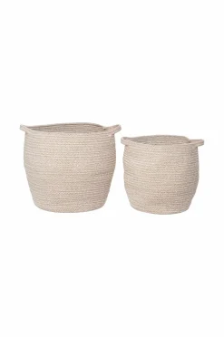 House Nordic Kurv LAMAS sæt med 2 Beige Discount