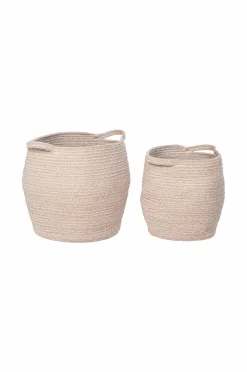 House Nordic Kurv LAMAS sæt med 2 Beige Discount