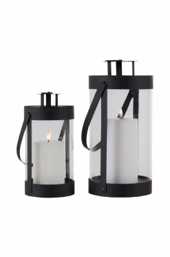 House Nordic Havepynt>Lanterne Bondi 2 stk. Sort mat sort