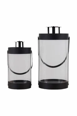 House Nordic Havepynt>Lanterne Bondi 2 stk. Sort mat sort