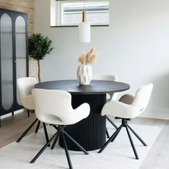 House Nordic Spisegrupper>Spisesæt Boavista og Amorim Mørkebrun, råhvid