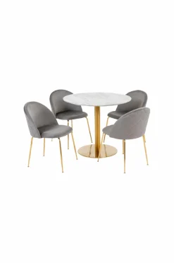 House Nordic Spisegrupper>Spisesæt Bolzano og Geneve Hvid / grå