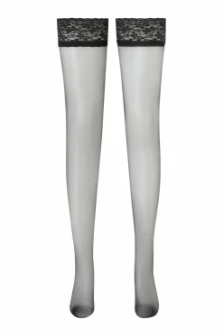 Hunkemöller Strømpebukser>Hold-ups SU 15 den Lace Anti Ladder Black
