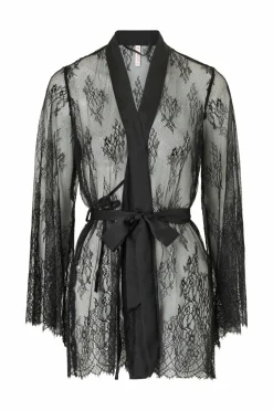 Hunkemöller Kimono Allover Lace Caviar
