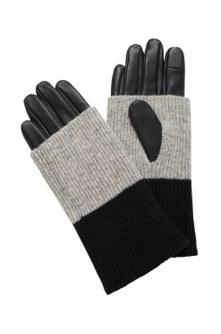 ICHI Læderhandsker iaMadison GL2 Grey melange Outlet