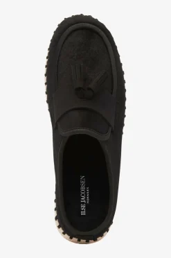 Ilse Jacobsen Loafers Tulip Wool Mule Black Pearled Ivory Clearance