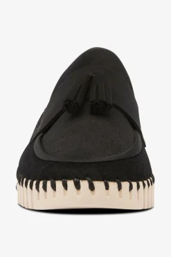 Ilse Jacobsen Loafers Tulip Wool Mule Black Pearled Ivory Clearance