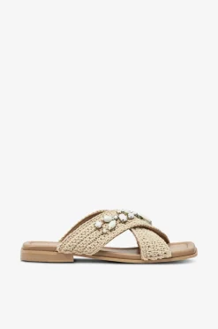 INUIKII Sandaler & Sandaler Med Hæl>Sandaler Woven Crossed Stones White