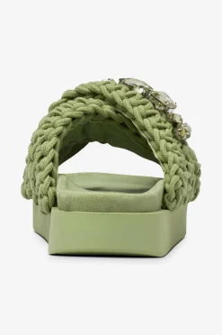 INUIKII Sandaler Woven Stones Green Hot