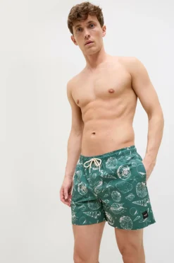 Jack & Jones Badebukser jpstMaui jjSwim Mature Aop Akm SN Mallard green