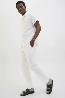 Jack & Jones Bukser jpstKane jjSummer Linen Blend Jogger White