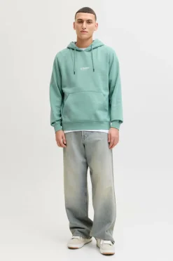 Jack & Jones Hættetrøje jjeSoho Sweat Hood Mineral blue New
