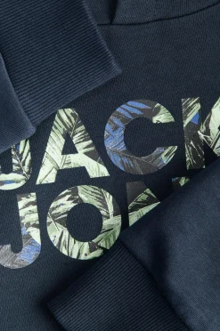 Jack & Jones Hættetrøje jjeJeff Logo Sweat Jnr Sky captain New