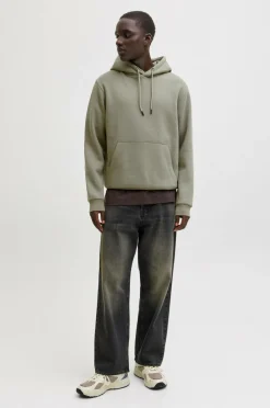 Jack & Jones Hættetrøje jjeBradley Sweat Hood Vetiver Outlet