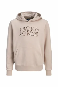 Jack & Jones Sweatshirts & Hoodies>Hættetrøje jjeJeff Logo Sweat Jnr Moonbeam