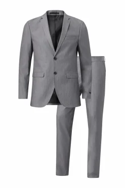 Jack & Jones Blazere & Jakkesæt>Jakkesæt jprFranco Suit Light Grey Melange SUPER SLIM FIT