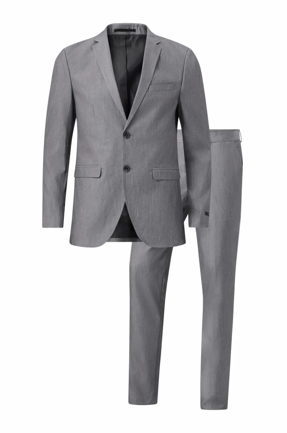 Jack & Jones Blazere & Jakkesæt>Jakkesæt jprFranco Suit Light Grey Melange SUPER SLIM FIT