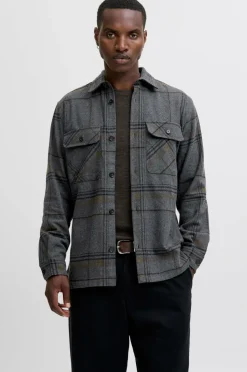 Jack & Jones Jakker & Frakker>Overskjorte jprRayle Melange Check Dark grey