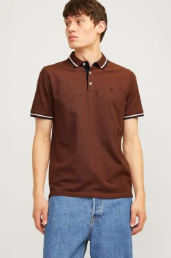 Jack & Jones Poloshirts>Poloshirt jjePaulos Polo SS Mocha bisque