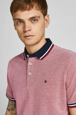 Jack & Jones Poloshirt jjePaulos Polo 2-pak Rio Red 1Rio Red 1Denim Blue Clearance
