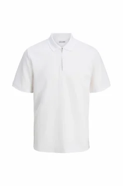 Jack & Jones Poloshirt jjeAustin Zip Polo SS White Hot