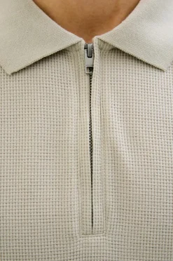 Jack & Jones Poloshirt jjeAustin Zip Polo SS Moonbeam Hot