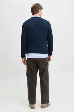 Jack & Jones Pullover jjeEmil Knit Cable Crew Neck Navy blazer