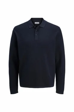 Jack & Jones Poloshirts>Pullover jjeGeorge Knit Polo LS SN Navy blazer