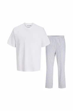 Jack & Jones Nattøj & Homewear>Pyjamas jacFlorence SS Tee And Pants W Bright white