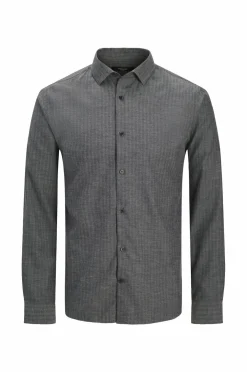 Jack & Jones Skjorte jprBlaparker Melange L/S Shirt BF S Black Discount
