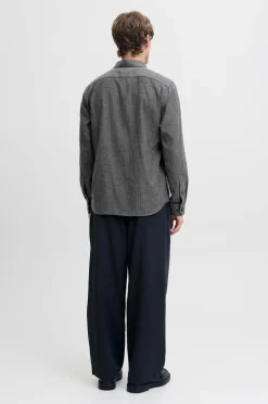 Jack & Jones Skjorte jprBlaparker Melange L/S Shirt BF S Black Discount