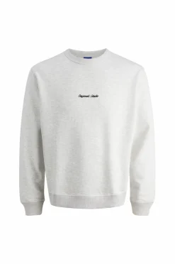 Jack & Jones Sweatshirt jorNorrebro Emb Sweat Crew White melange New