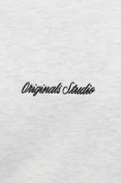 Jack & Jones Sweatshirt jorNorrebro Emb Sweat Crew White melange New