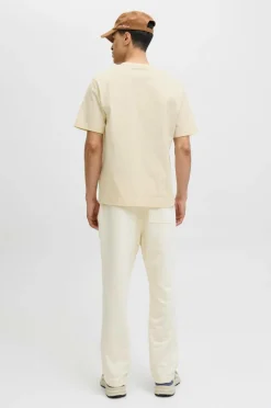 Jack & Jones T-shirt jorNorrebro Emb Tee SS Crew Neck NO Antique white Clearance