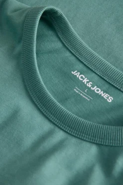 Jack & Jones T-shirt jjcCollege Logo Tee SS Crew Neck Pls Mineral blue Clearance