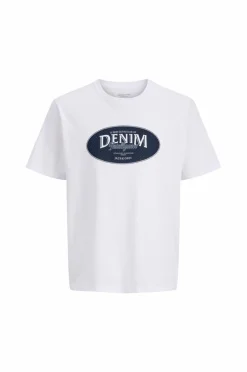 Jack & Jones T-Shirts & Tanktoppe>T-shirt jjeDover Denim Tee SS O-neck SN Pls White