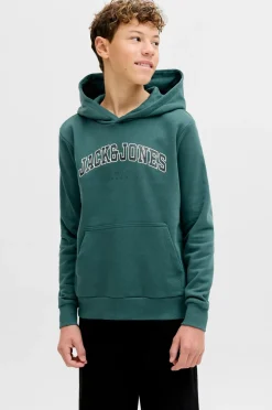 Jack & Jones Junior Hættetrøje jjeCaleb Varsity Sweat Hood Noos JN Atlantic deep Best