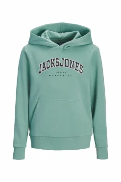 Jack & Jones Sweatshirts & Hoodies>Junior Hættetrøje jjeCaleb Varsity Sweat Hood Noos JN Mineral blue
