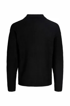 Jack & Jones Trøjer & Cardigans>Junior Pullover jjoho Ollie Knit Split Neck Jnr Black