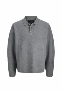 Jack & Jones Junior Pullover jprBlabradfort Knit Polo LN Jnr Medium grey melange Best