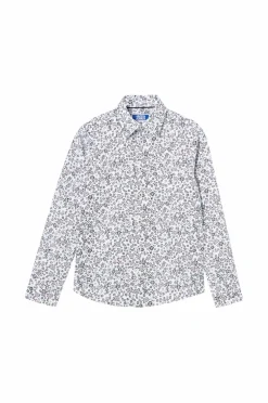 Jack & Jones Junior Skjorte jprBlaarthur Print Shirt L/S Jnr White Sale