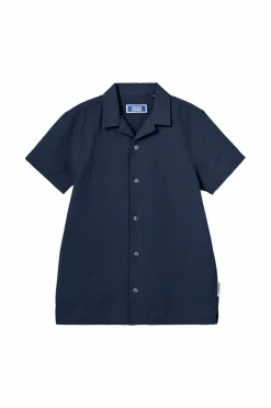 Jack & Jones Junior Skjorte jorPalma Seersucker Shirt SS Sky captain Clearance