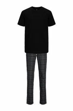 Jack & Jones Sæt Til Børn>Junior Sæt jacBasic Tee And Woven Pants Giftb Jnr Black