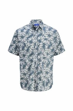 Jack & Jones Junior Skjorte jorJoshua Split Aop Shirt SS Jnr Stormy weather Outlet