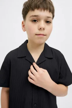 Jack & Jones Junior Skjorte jjMassimo Resort Shirt SS Jnr Black Online