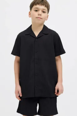 Jack & Jones Junior Skjorte jjMassimo Resort Shirt SS Jnr Black Online
