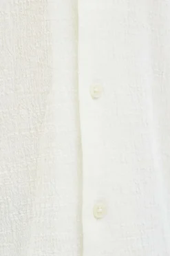 Jack & Jones Junior Skjorte jorLuke Crinkle Shirt SS Jnr Cloud dancer Best