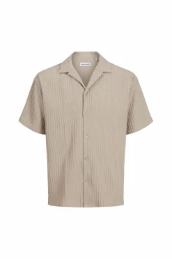 Jack & Jones Junior Skjorte jjMassimo Resort Shirt SS Jnr Oxford tan New