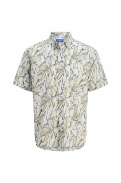 Jack & Jones Skjorter>Junior Skjorte jorJoshua Split Aop Shirt SS Jnr Cloud dancer